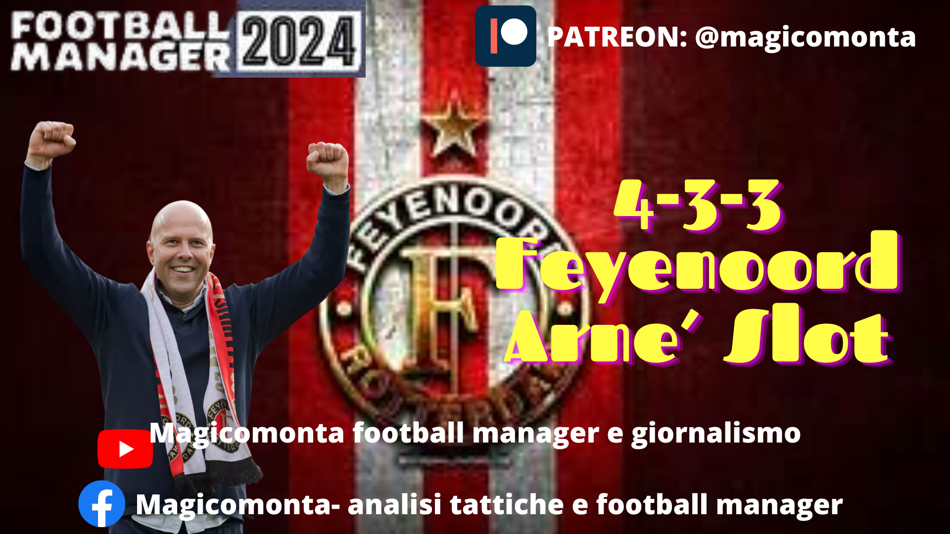 FM2024战术 Arnè Slot’s Feyenoord4-3-3